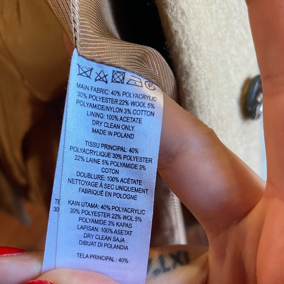 Wool and Cotton Pea Coat - Picture 8 of 9